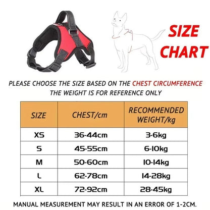 Dog Harness No-Pull Chest Strap Adjustable Outdoor S-XL Puppy Pet Vest Handle AU