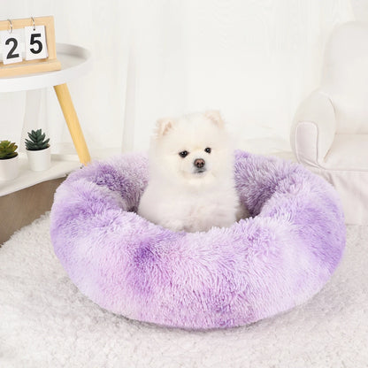Large Washable Plush Dog Bed - Fluffy Sofa Style Pet Furniture for Medium and Small Dogs, Ideal Puppy Kennel Accessory
