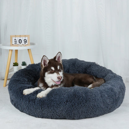 Large Washable Plush Dog Bed - Fluffy Sofa Style Pet Furniture for Medium and Small Dogs, Ideal Puppy Kennel Accessory