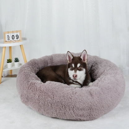 Large Washable Plush Dog Bed - Fluffy Sofa Style Pet Furniture for Medium and Small Dogs, Ideal Puppy Kennel Accessory