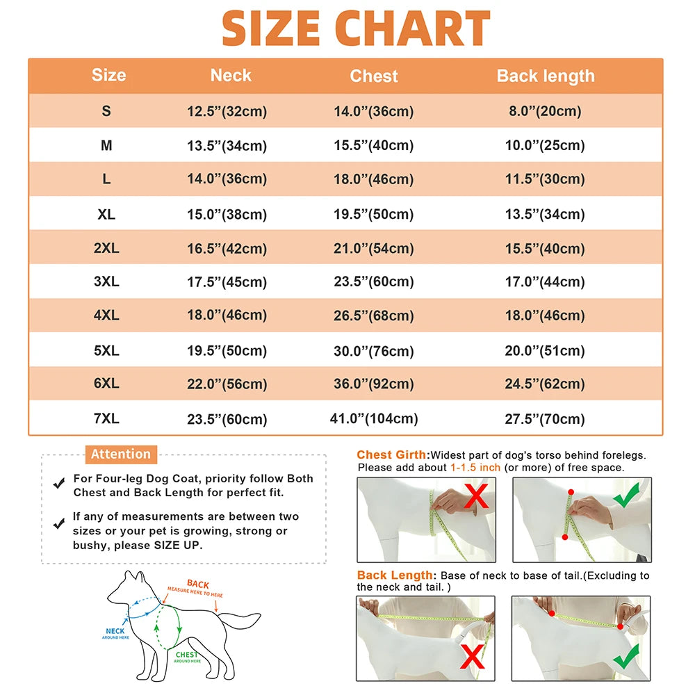 Winter Dog Clothes Jacket Waterproof Warm Dog Vest Coat Pet French Bulldog Clothes Outfit for Medium Large Dogs Labrador S-7XL