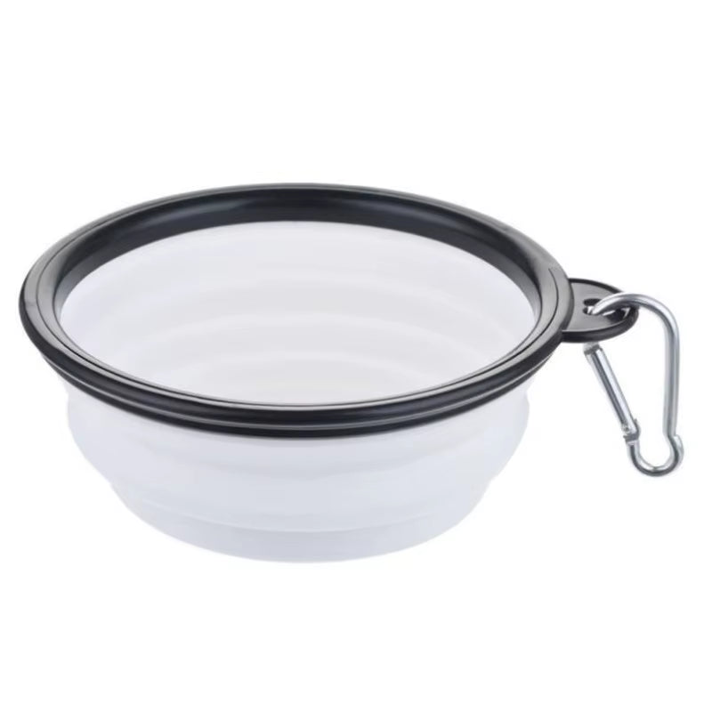Portable Pet Food Bowl Durable TPR Bowl Cat and Dog Food Pet Silicone Collapsible Bowl Portable Travel Outdoor Water Food Bowl