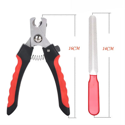 Pet Nail Clippers with Sickle Large Dog Nail Clippers Stainless Steel Grooming Scissors Nail Clippers Multifunctional Teddy Cat